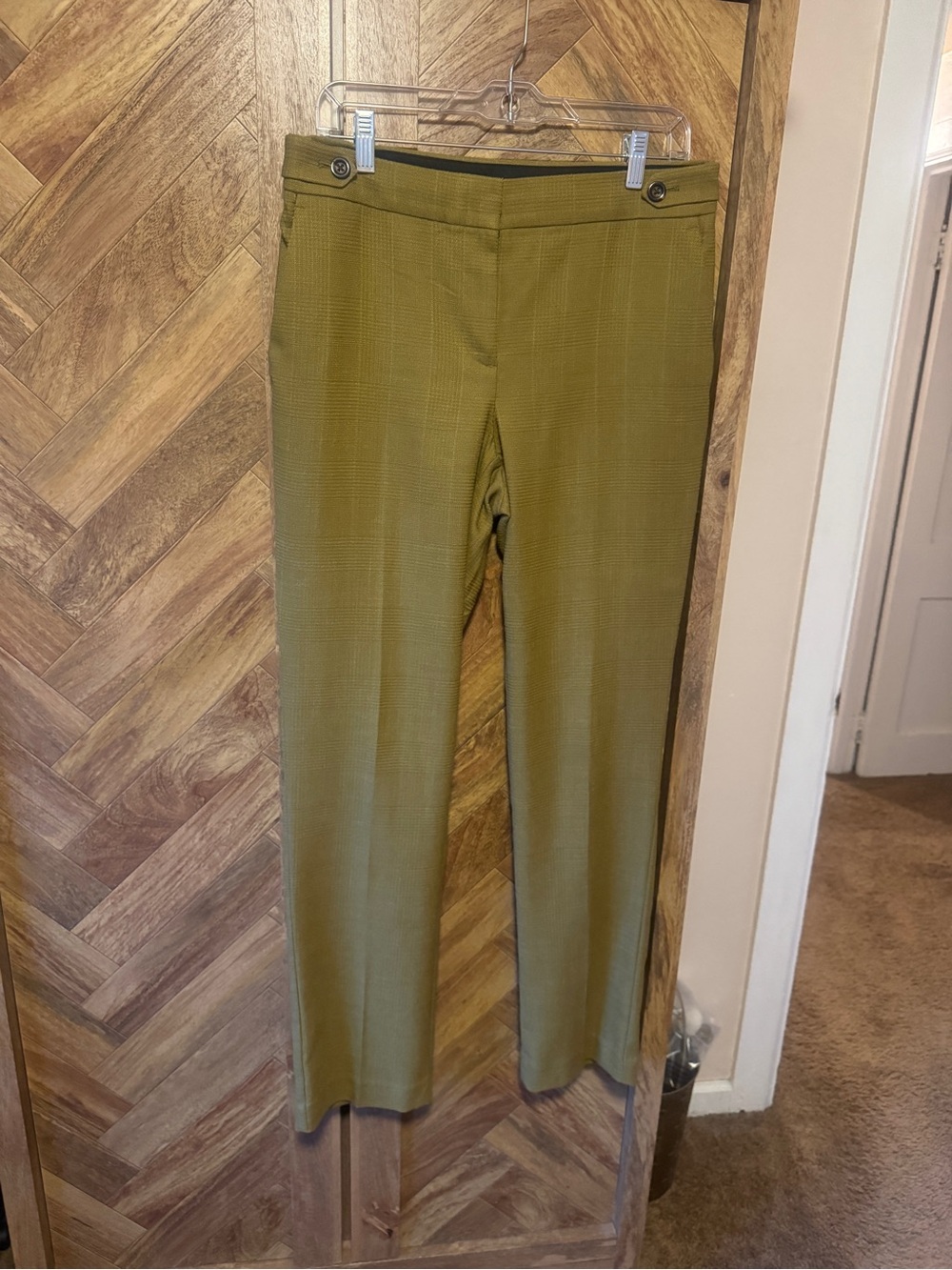 Ann Taylor Straight Pants - Olive Green - 4 Curvy